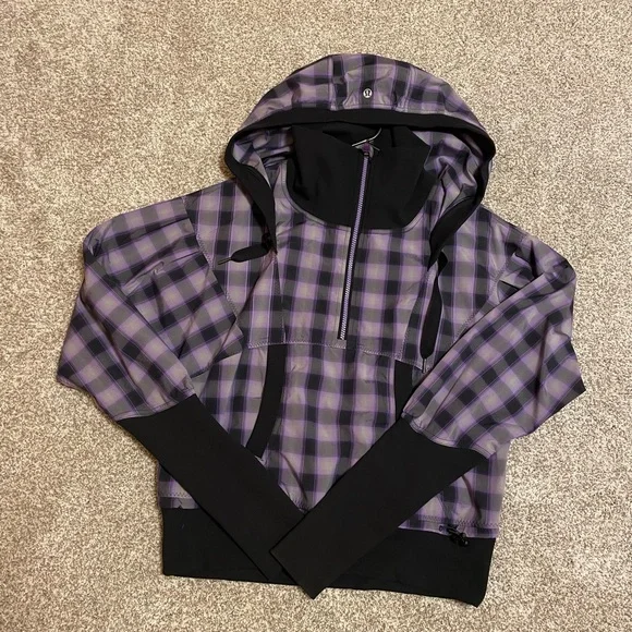 Y2K Lululemon Run Reflection Cropped Plaid Jacket. - Picture 3 of 8